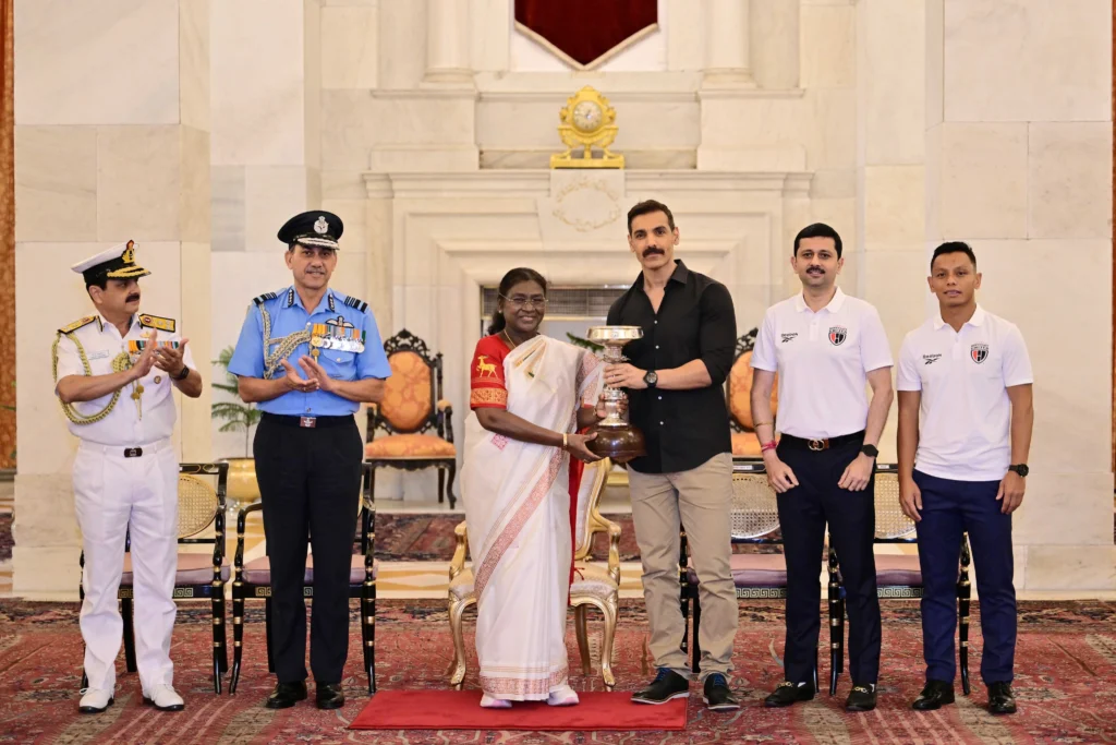 President Murmu Felicitates North East United FC, Winners of Durand Cup 2025 President’s Cup 1 President Murmu Felicitates North East United FC, Durand Cup 2025 Champions