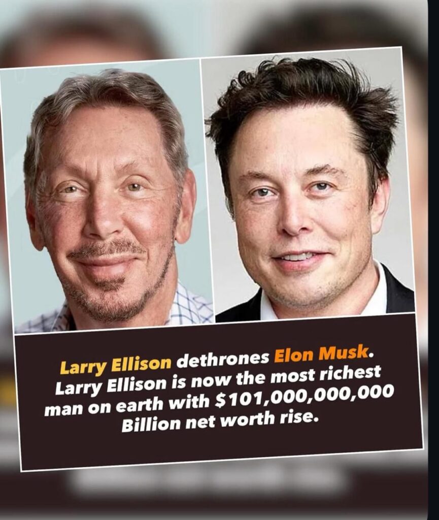 Larry Ellison Beats Elon Musk as World’s Richest Person