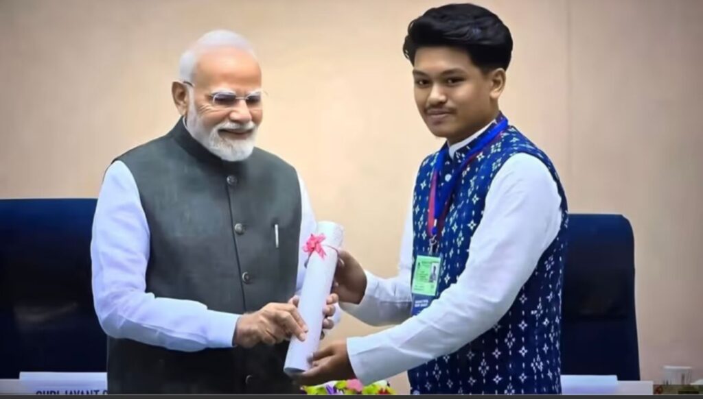 Tripura’s Samuel Debbarma Tops North-East Zone in AITT 2025, Honoured by PM Modi 1 Tripura’s Samuel Debbarma, ITI Teliamura trainee, tops NE Zone in AITT 2025. Honoured by PM Modi at Kaushal Dikshan Samaroh for skill excellence.