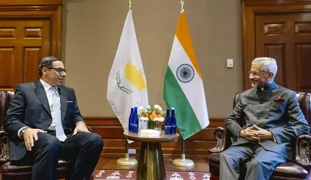 India-Cyprus Ties Deepen: FM Kombos Arrives in New Delhi for Key Talks 1 India-Cyprus Ties Deepen: FM Kombos Arrives in New Delhi for Key Talks