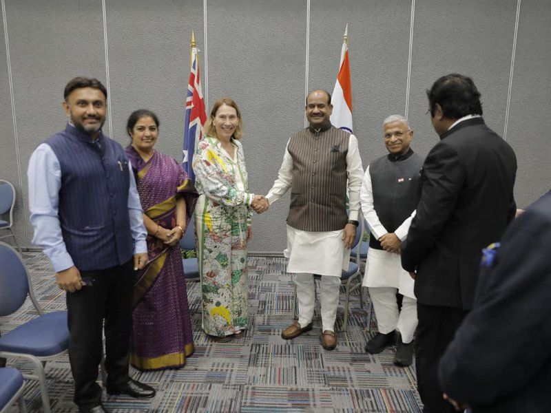 Om Birla Meets Australian Senate President