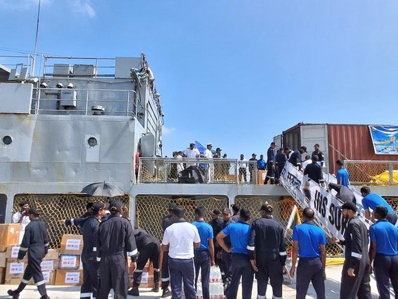 Operation Sagar Bandhu: INS Sukanya Reaches Sri Lanka With Relief Supplies