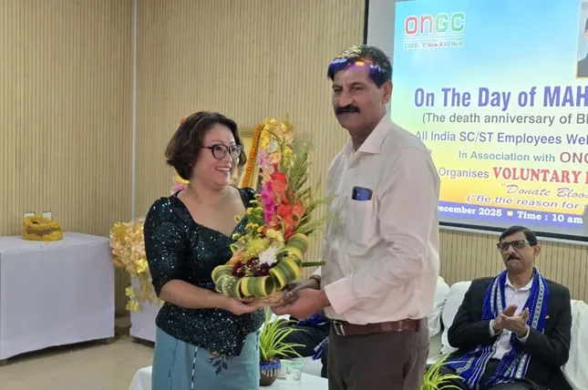 AISCSTEWA, ONGC Tripura Asset Observes Mahaparinirvan Diwas with Voluntary Blood Donation Camp 2 sanjeev