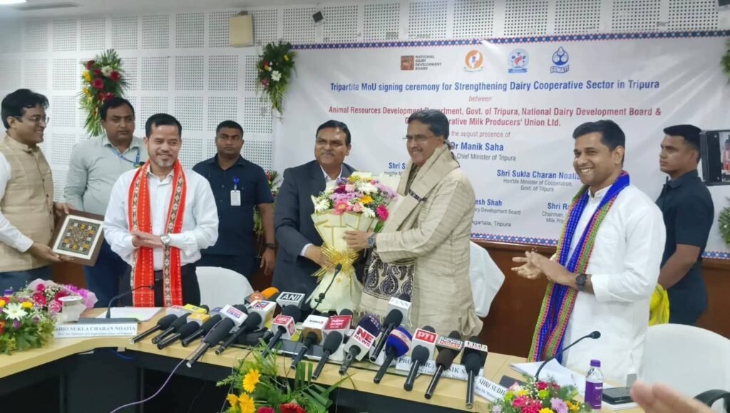 Tripura Signs Dairy MoU with NDDB for Sector Growth 1 Tripura Signs Dairy MoU with NDDB